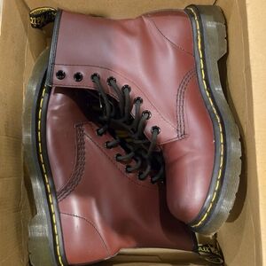 Dr. Martens Women's 1460 W Cherry Red Boots